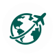 International travel globe with airplane-6